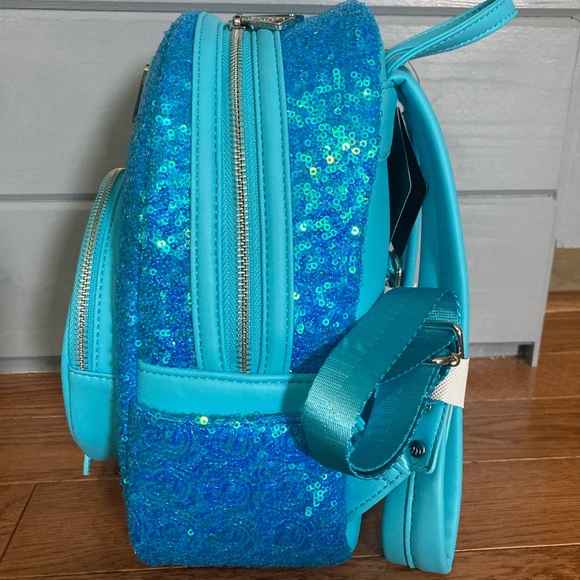 Disney sequin christmas snow globe collection cinderella loungefly backpack
